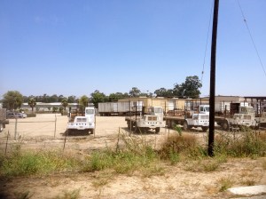 Barren farmland along the Pacific Coast.